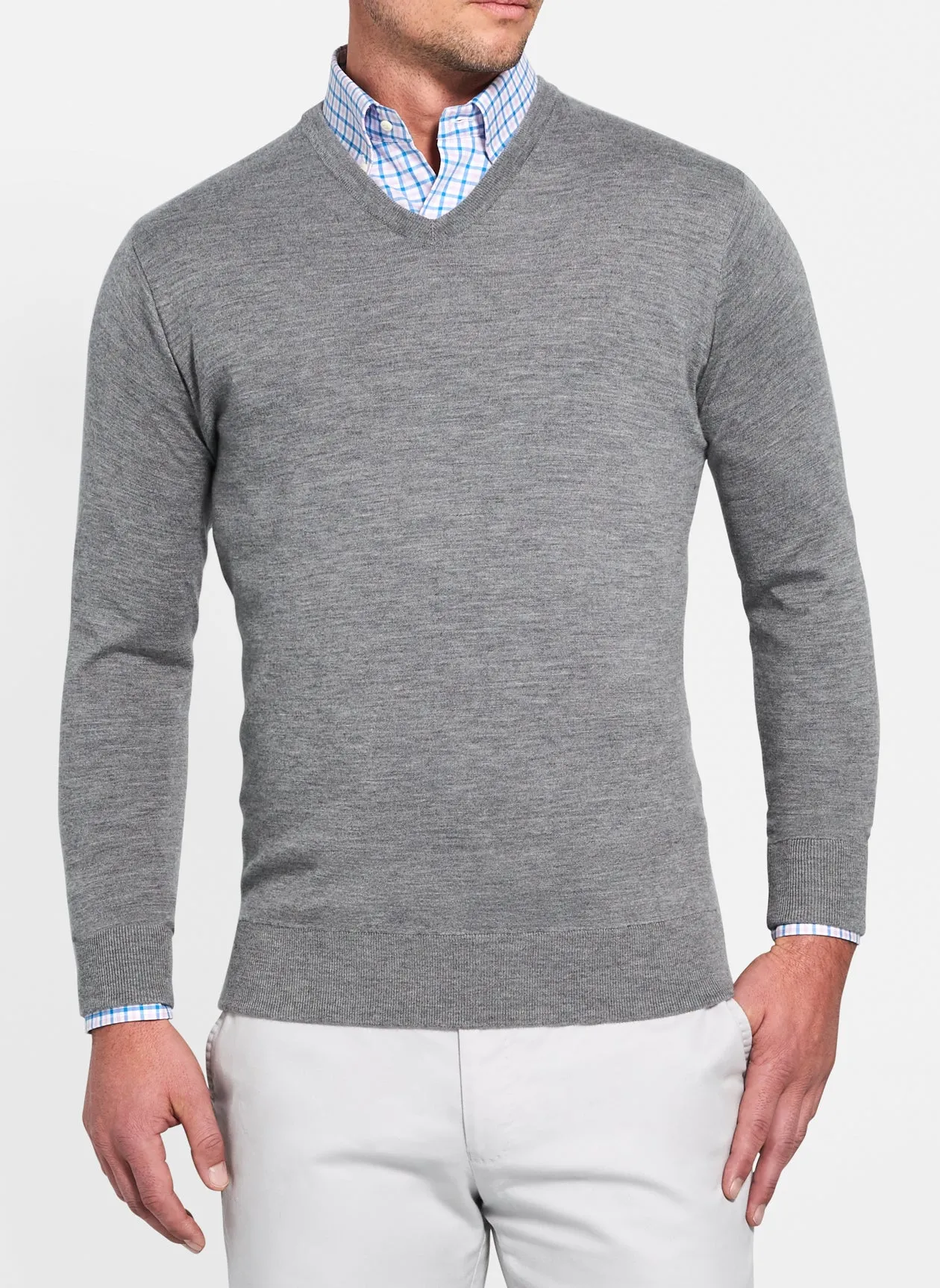 Peter Millar | Pull en cachemire confortable à col V Crown