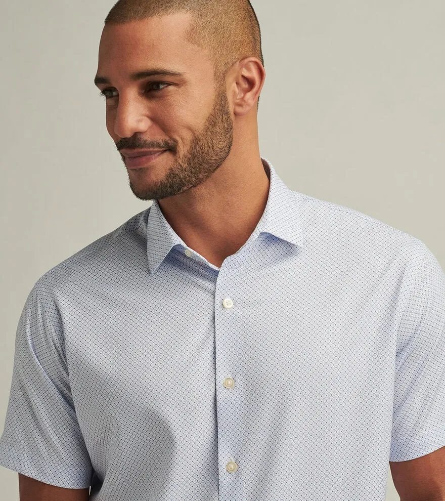 Peter Millar Chemise de sport en poplin performant Champers pour homme - Blanc Vêtements Peter Millar
