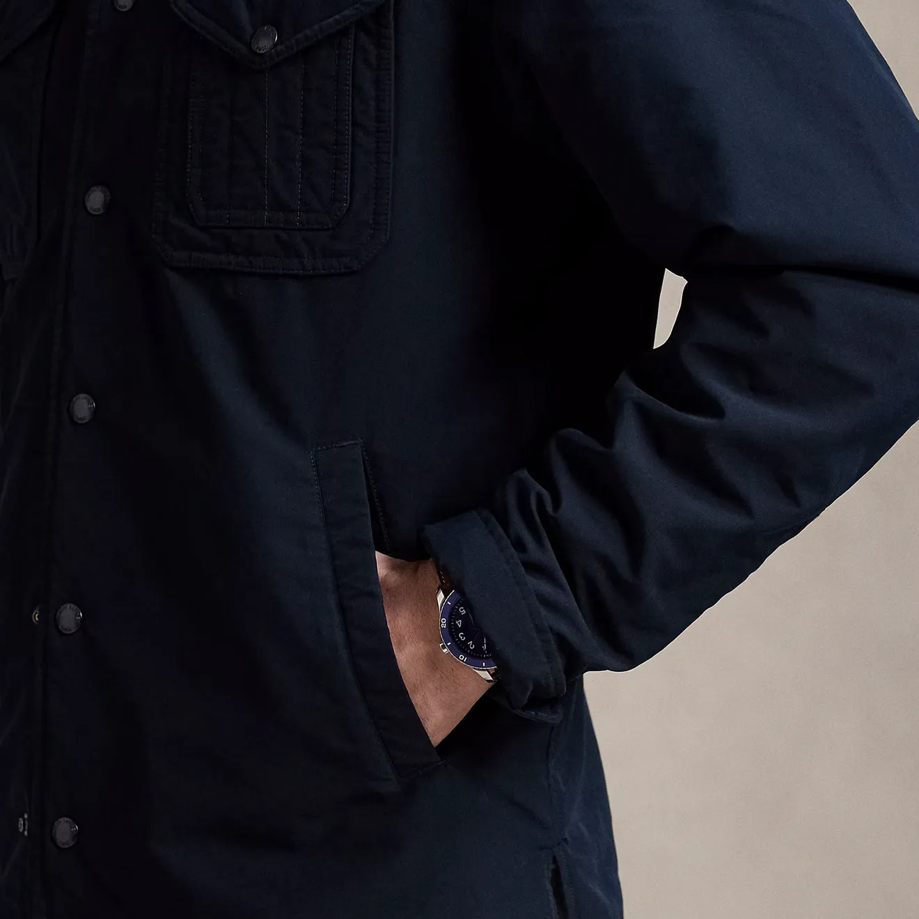 Polo Ralph Lauren La Collection Veste Chemise Pearson Marine