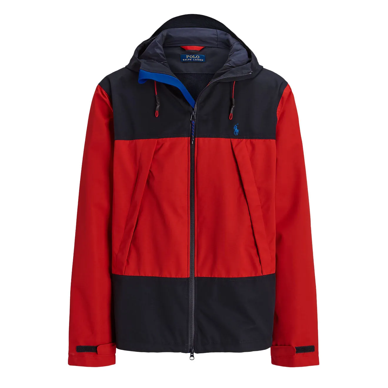 Veste Polo Ralph Lauren à capuche imperméable Rouge / Bleu marine Newport