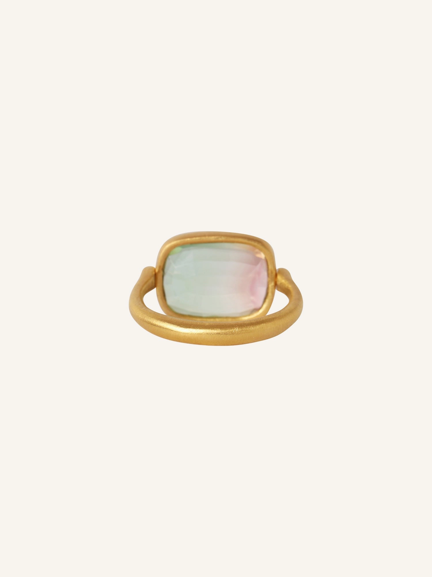 Polychrome Tourmaline & 22k Yellow Gold Ring