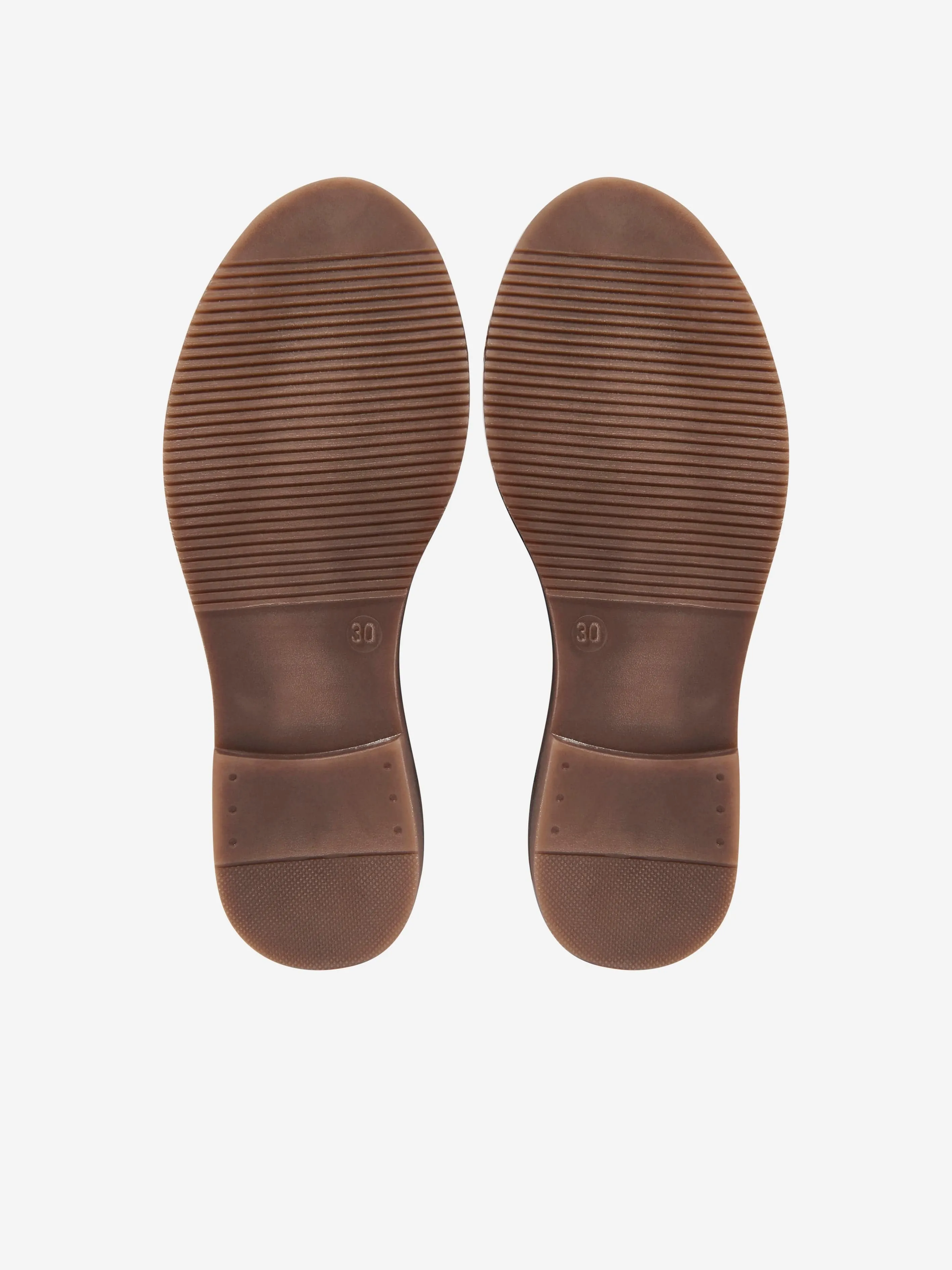 Bottes Jod à Fermeture Éclair en Cuir Pom D'Api pour Filles en Bleu Marine