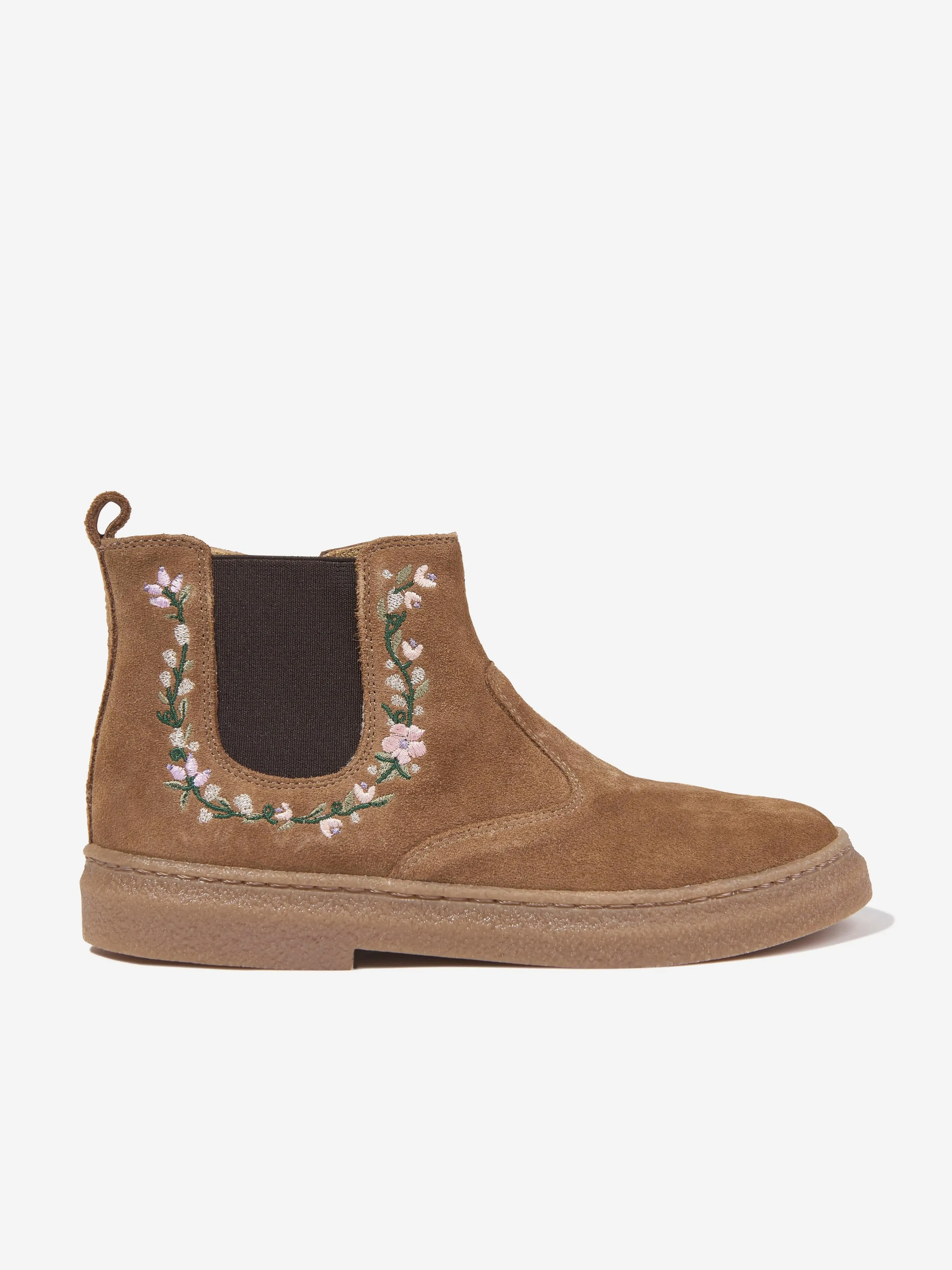 Bottes Jodhpur Trix en Suède Brodi Pom D'Api pour Fille en Beige