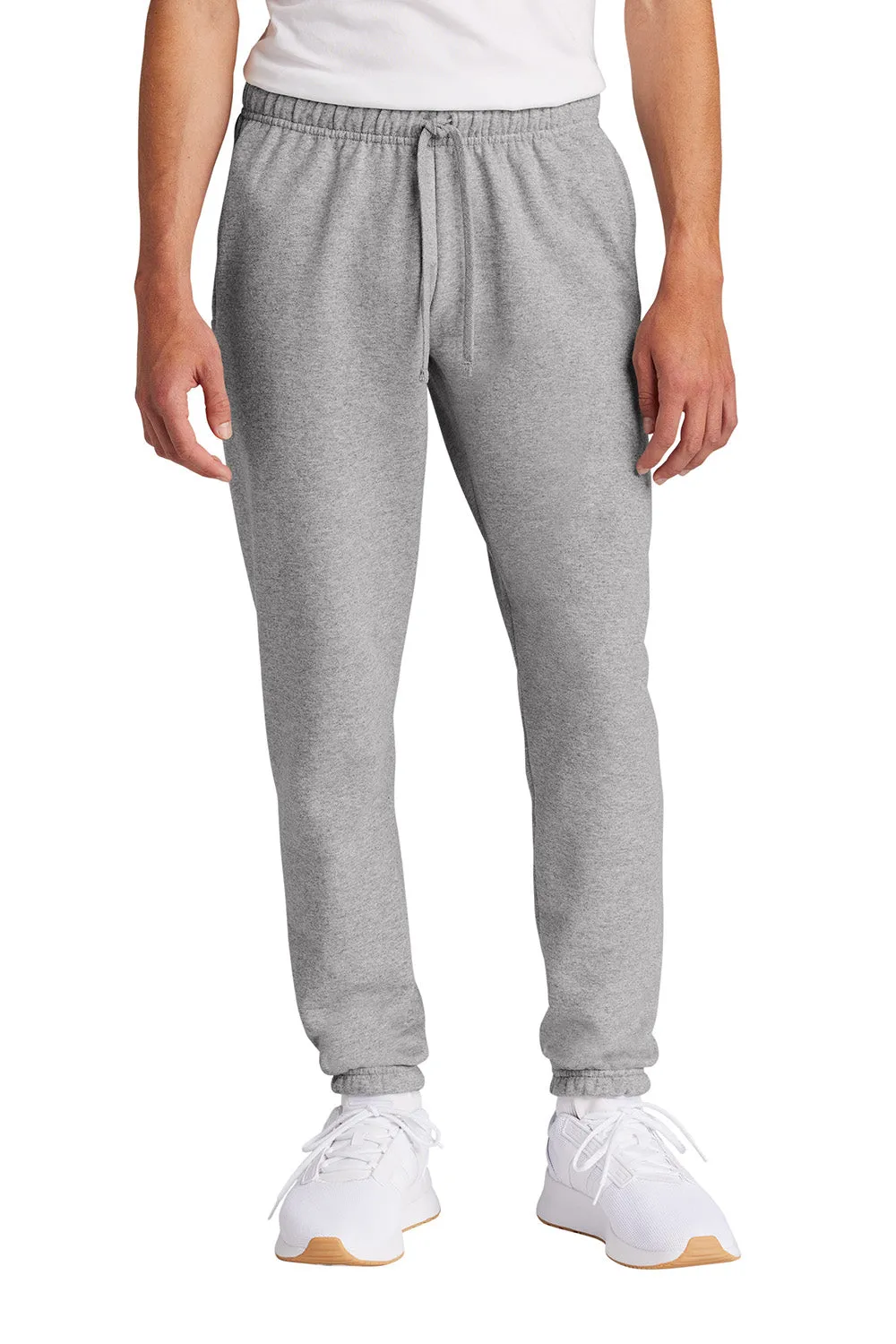 Pantalon de survêtement en polaire pour homme Port & Company avec poches - Gris chiné