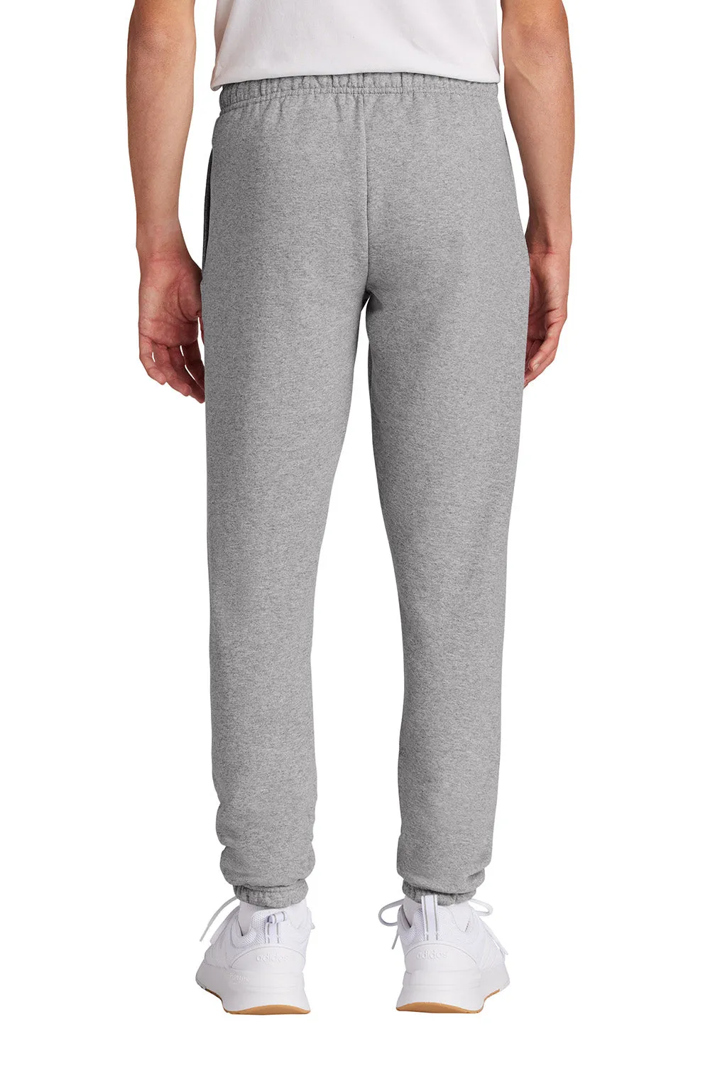 Pantalon de survêtement en polaire pour homme Port & Company avec poches - Gris chiné