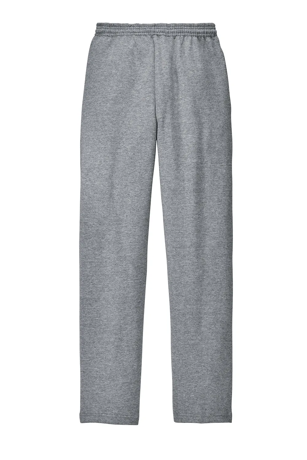 Port & Company Pantalon de survêtement pour homme en polaire résistante aux pilules avec poches et bas ouvert - Gris chiné