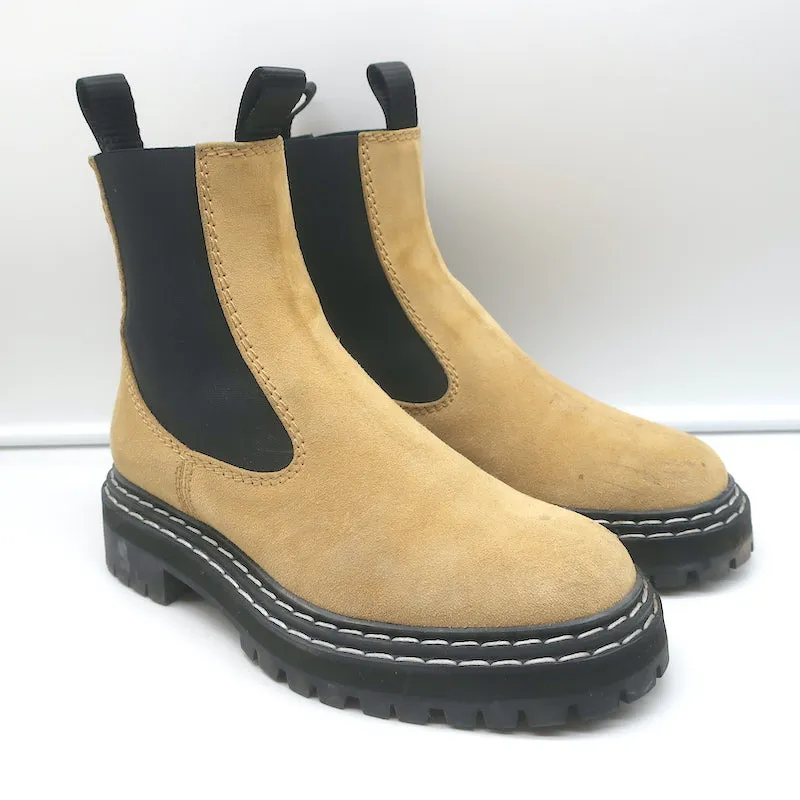 Bottes Chelsea Proenza Schouler en daim beige Taille 38.5 Semelle épaisse Bottes cheville