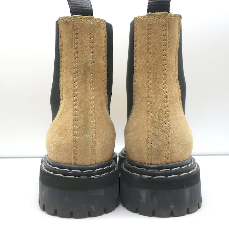 Bottes Chelsea Proenza Schouler en daim beige Taille 38.5 Semelle épaisse Bottes cheville