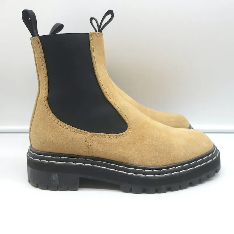 Bottes Chelsea Proenza Schouler en daim beige Taille 38.5 Semelle épaisse Bottes cheville