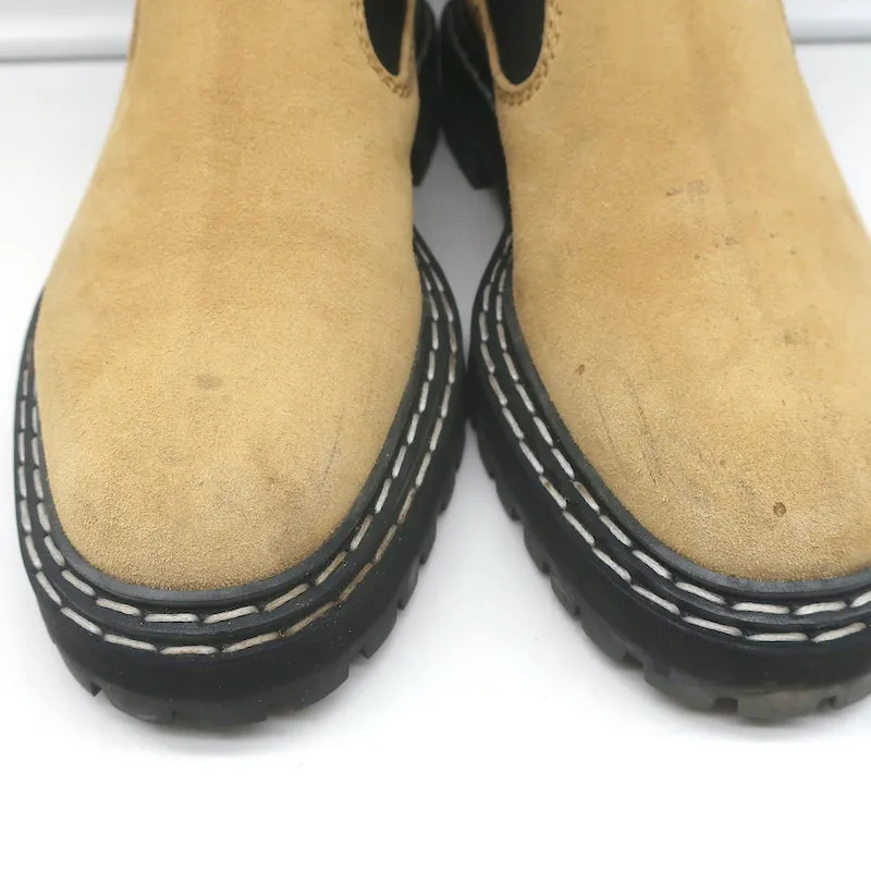 Bottes Chelsea Proenza Schouler en daim beige Taille 38.5 Semelle épaisse Bottes cheville