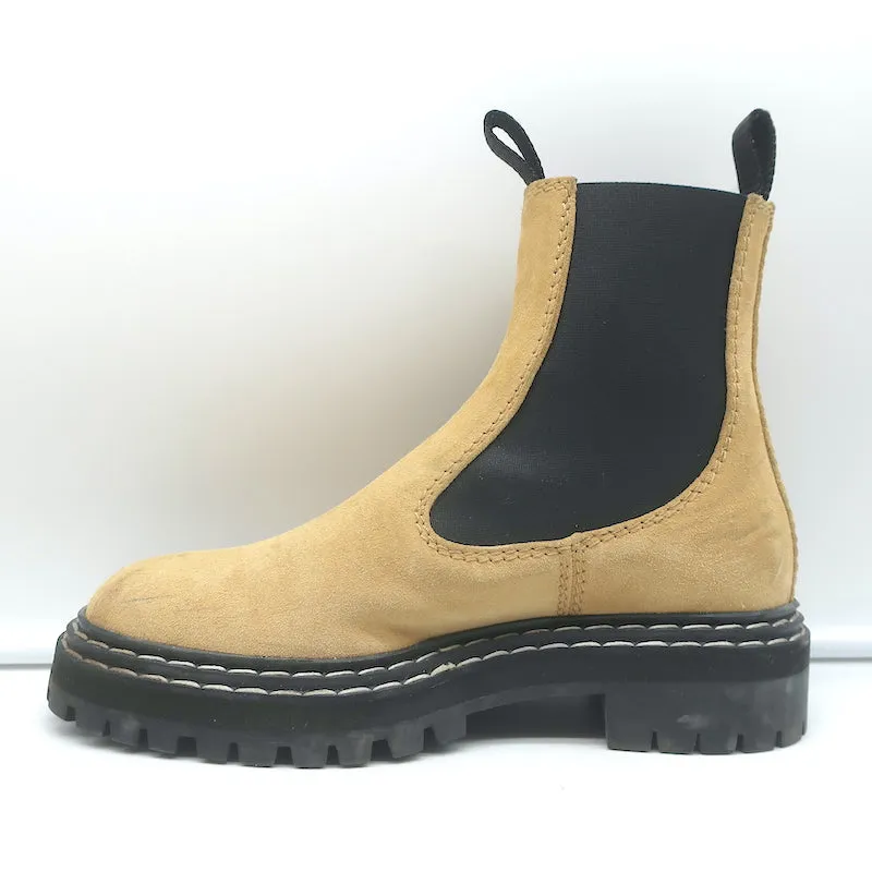 Bottes Chelsea Proenza Schouler en daim beige Taille 38.5 Semelle épaisse Bottes cheville