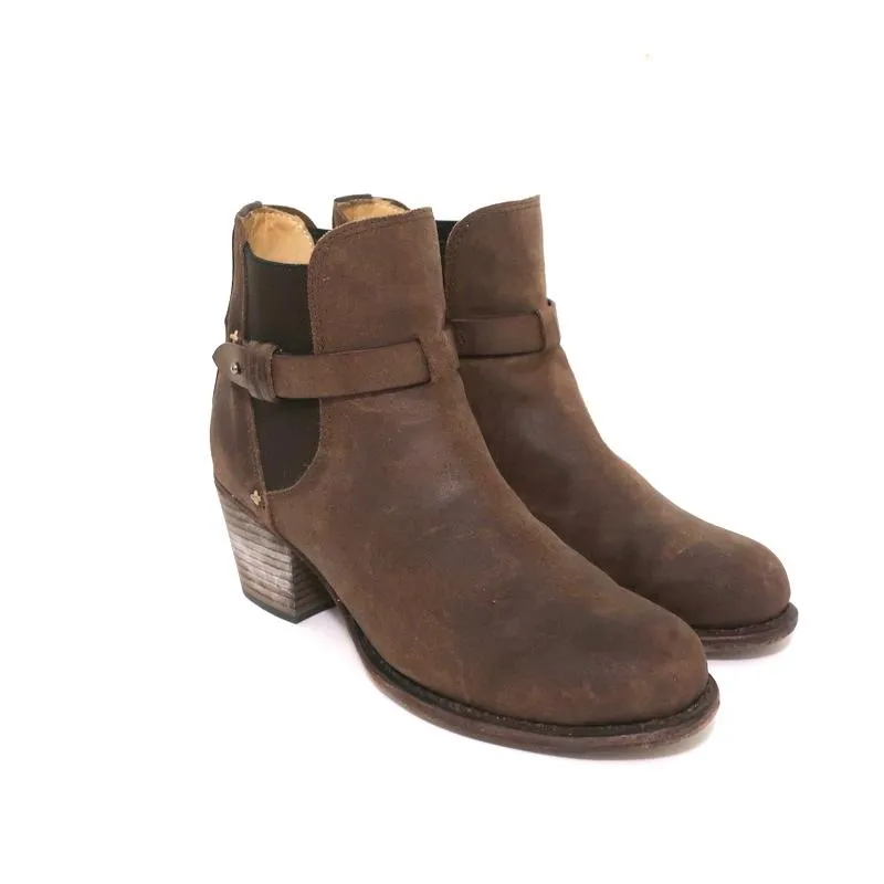 Bottes Chelsea Rag & Bone Durham en daim marron taille 38 à talon moyen