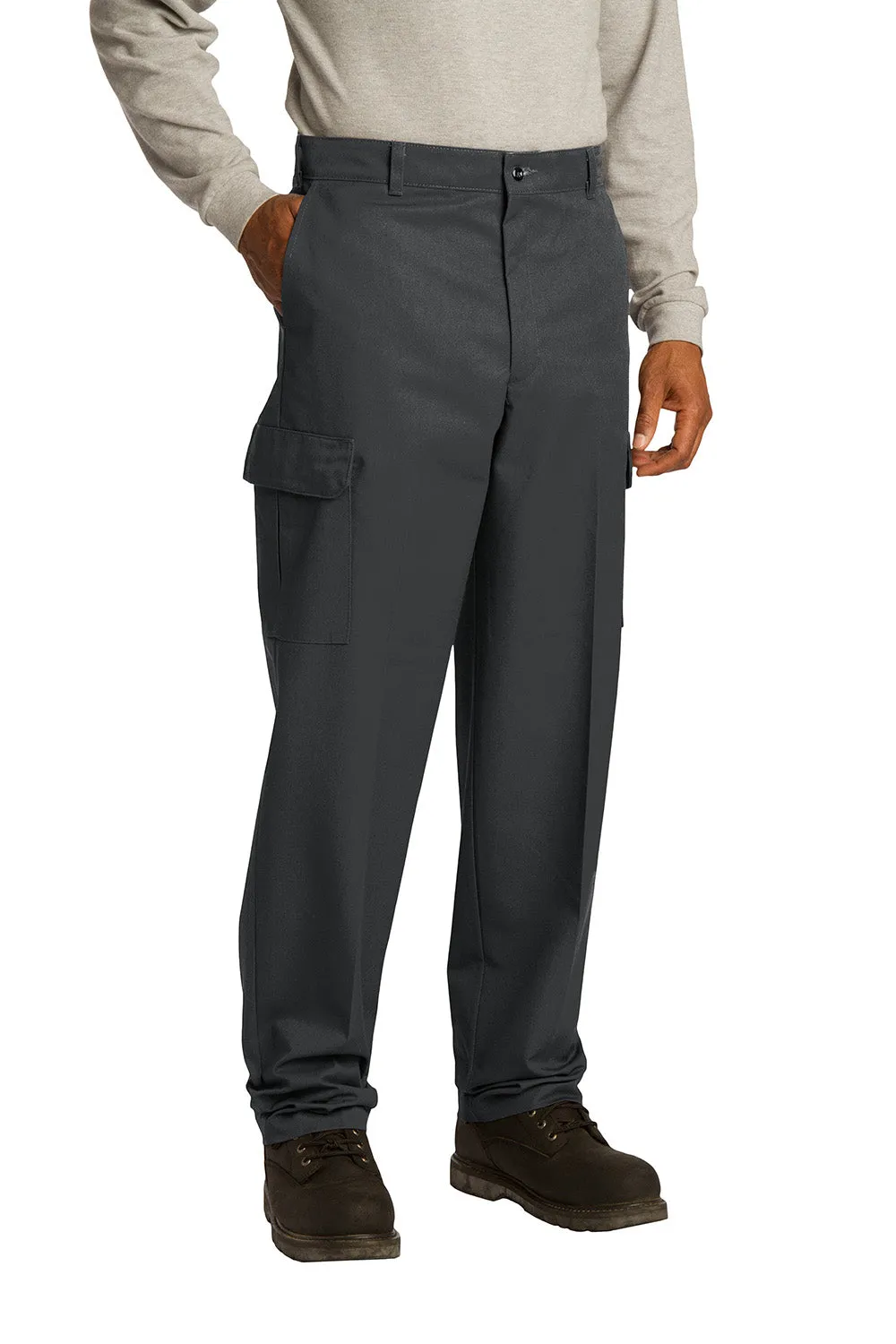 Pantalon cargo industriel résistant aux plis pour hommes Red Kap avec poches - Noir