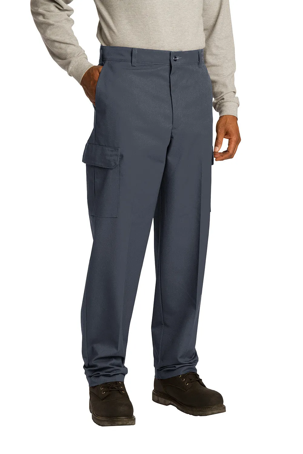 Pantalon cargo industriel pour hommes résistant aux plis avec poches Red Kap - Gris anthracite