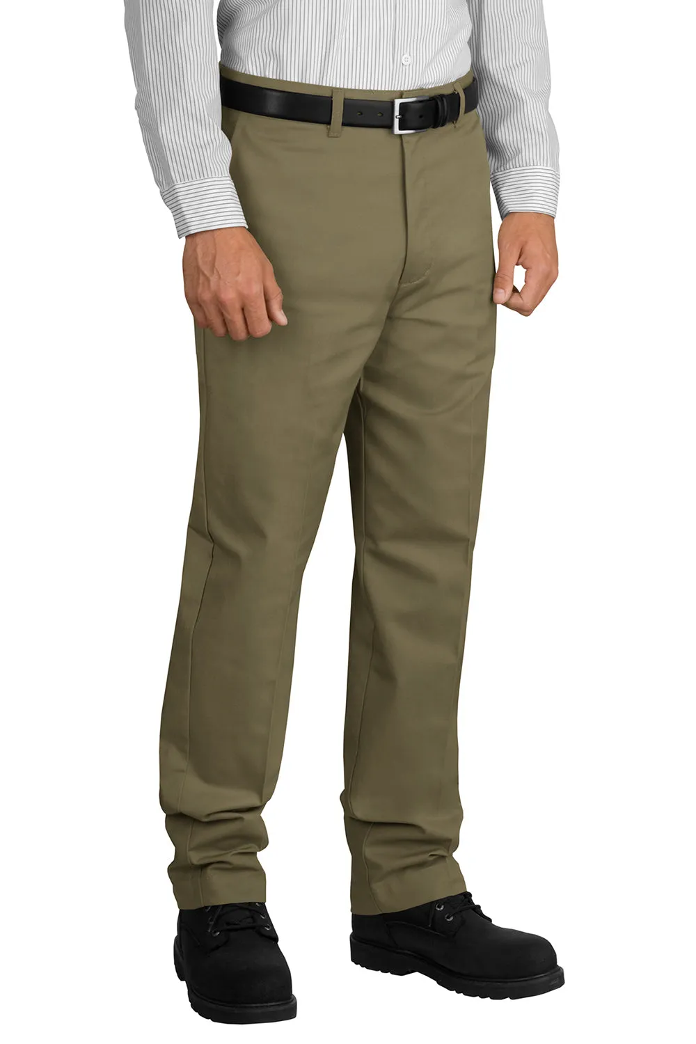 Pantalon de travail industriel anti-froissement pour hommes Red Kap avec poches - Marron kaki