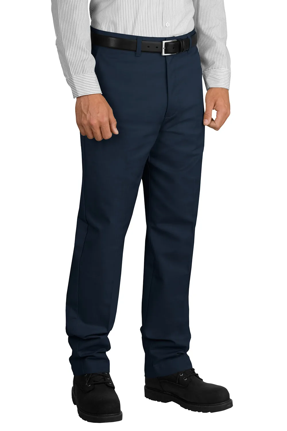 Pantalon de travail industriel anti-froissement pour hommes Red Kap avec poches - Bleu marine