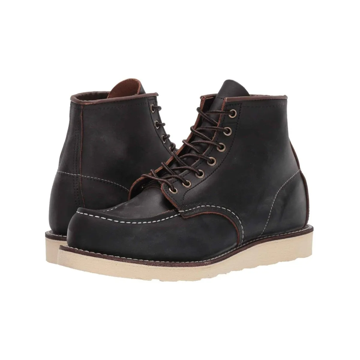 Red Wing Bottes Classiques Moc 6 Pouces 8849 en Cuir Noir Prairie pour Homme