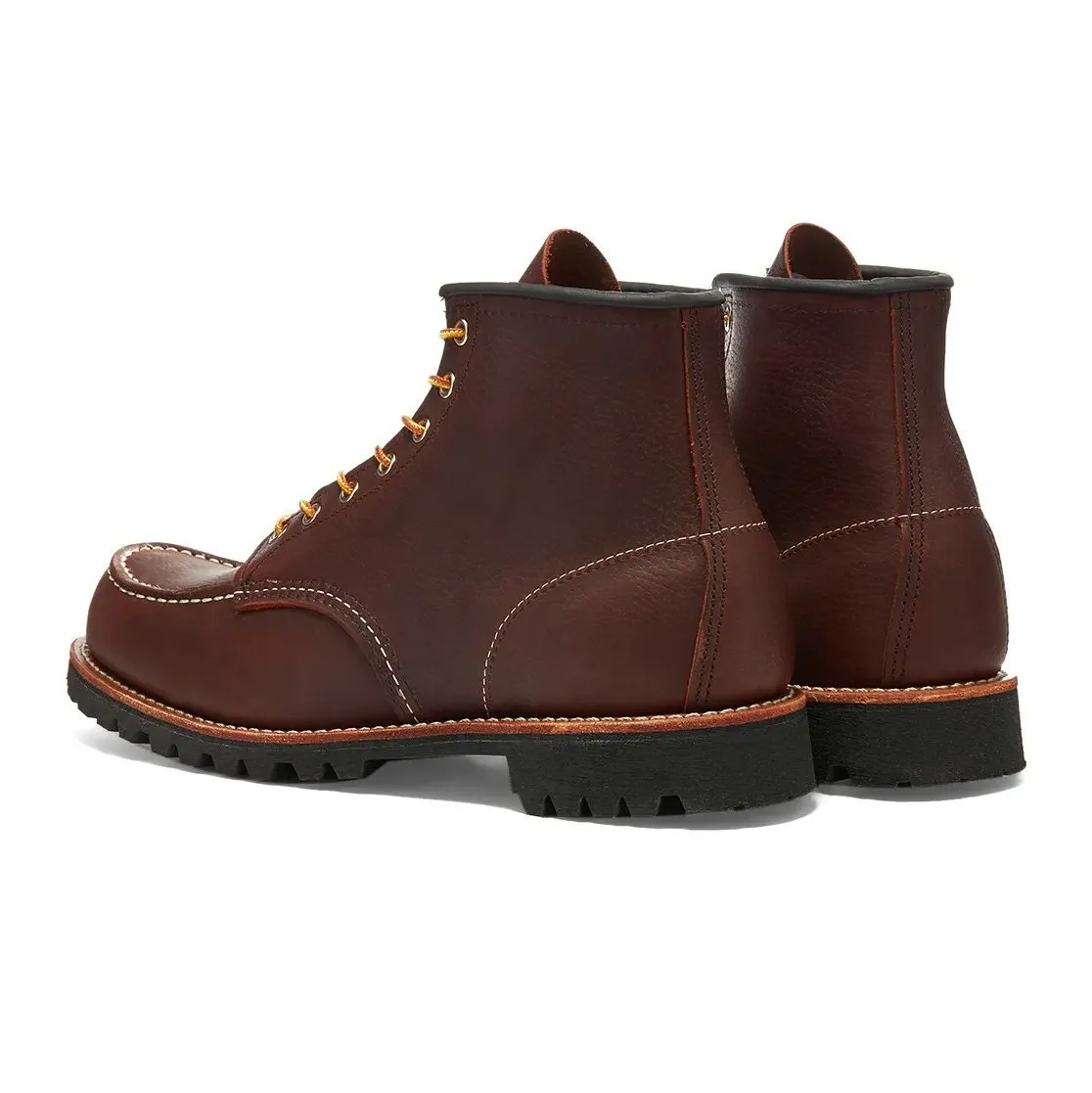 Red Wing Hommes Roughneck 8146 Classic Moc Cuir Marron Briar