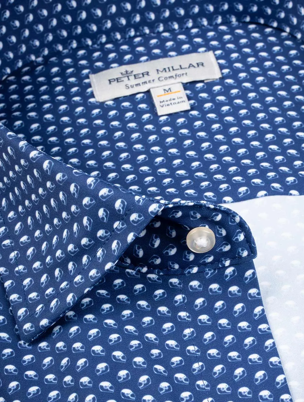 Chemise sport en popeline Reeves Bleue