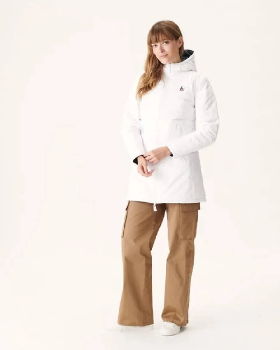 Manteau réversible Moscou Blanc-Marines