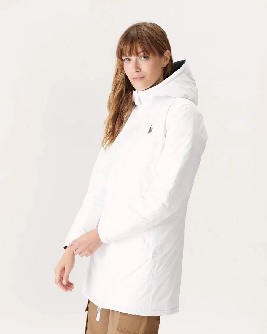 Manteau réversible Moscou Blanc-Marines