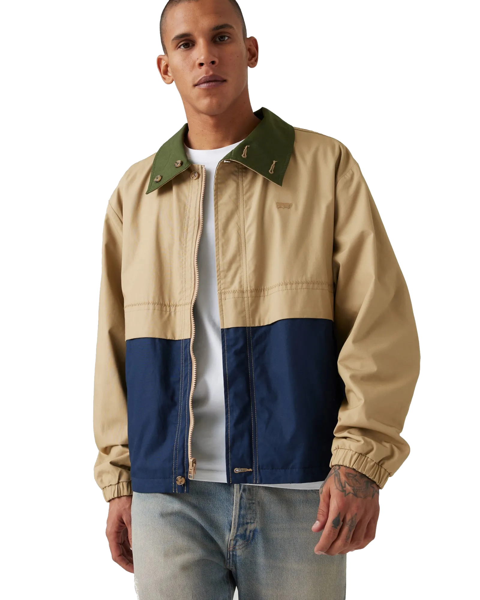 Veste réversible Rex en toile couleur or moisson