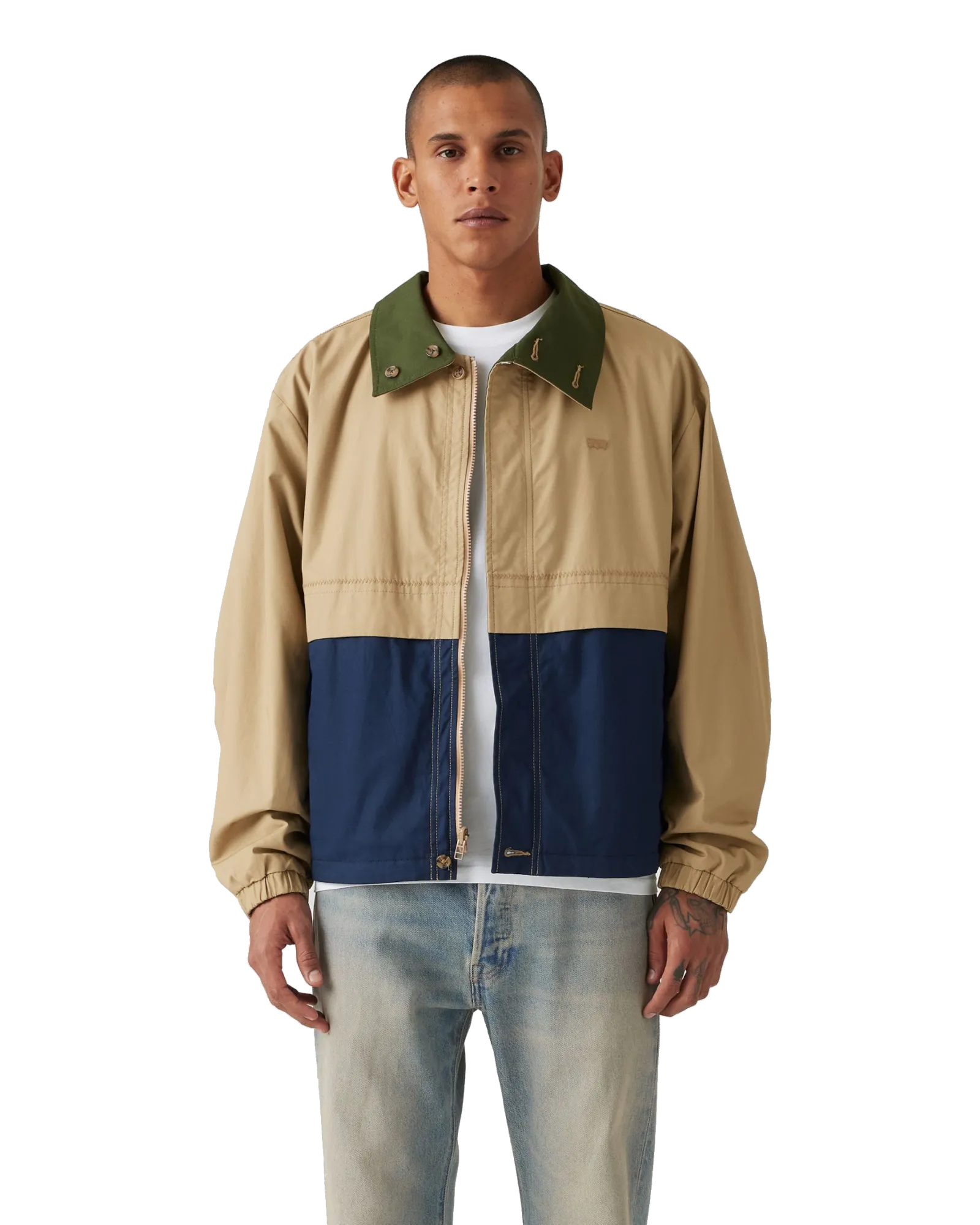 Veste réversible Rex en toile couleur or moisson