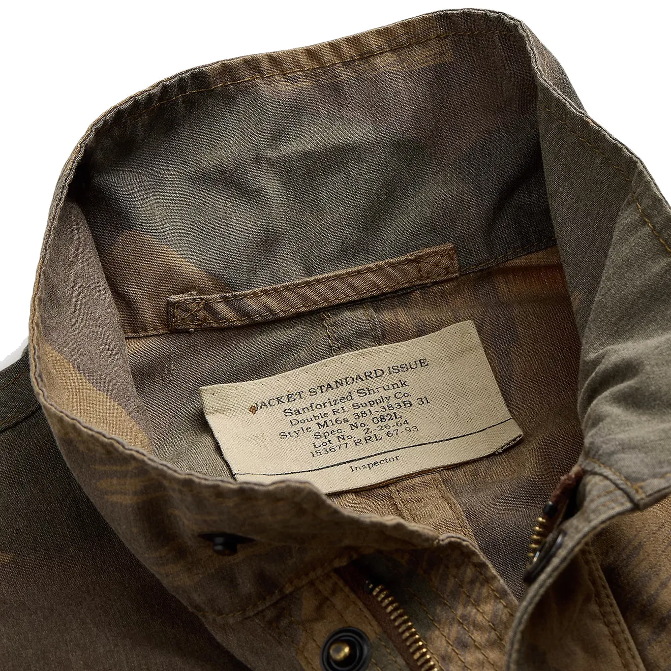 Veste camouflage RRL par Ralph Lauren - Effet coup de pinceau camouflage