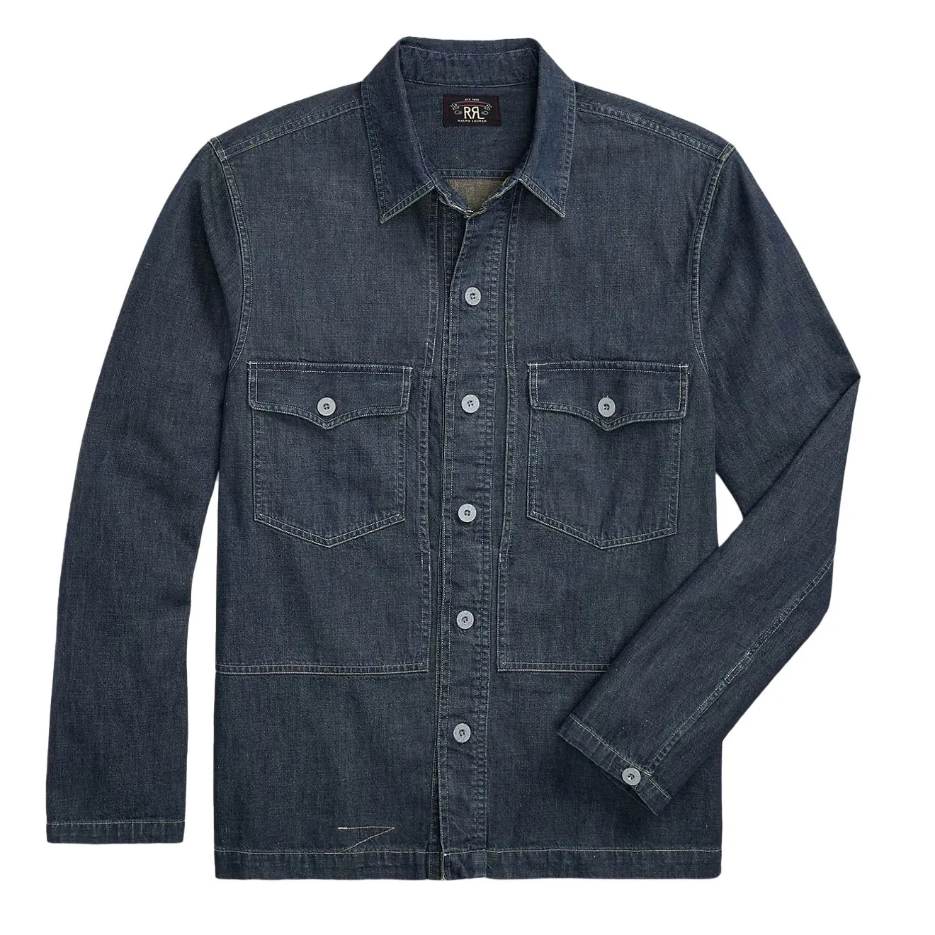 RRL By Ralph Lauren Surchemise en Denim Indigo Lavage Foncé