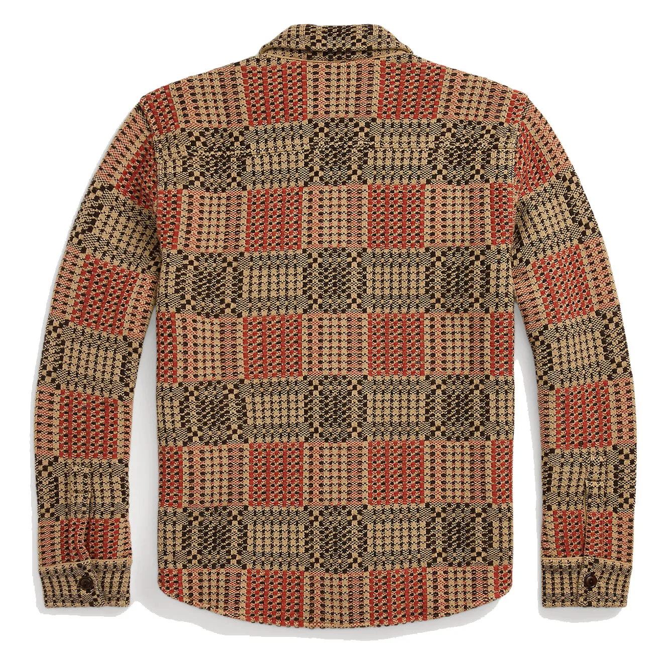RRL par Ralph Lauren Pull en Jacquard de Laine Rouge/Noir/Beige