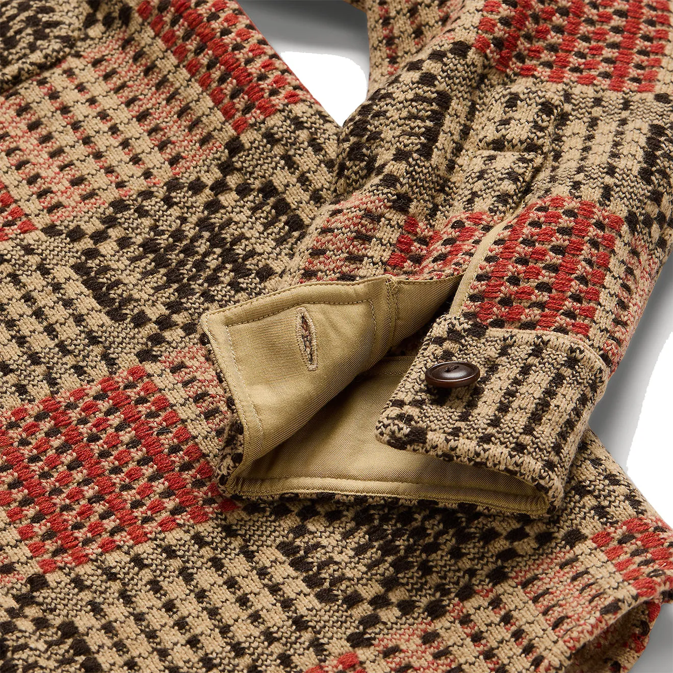 RRL par Ralph Lauren Pull en Jacquard de Laine Rouge/Noir/Beige