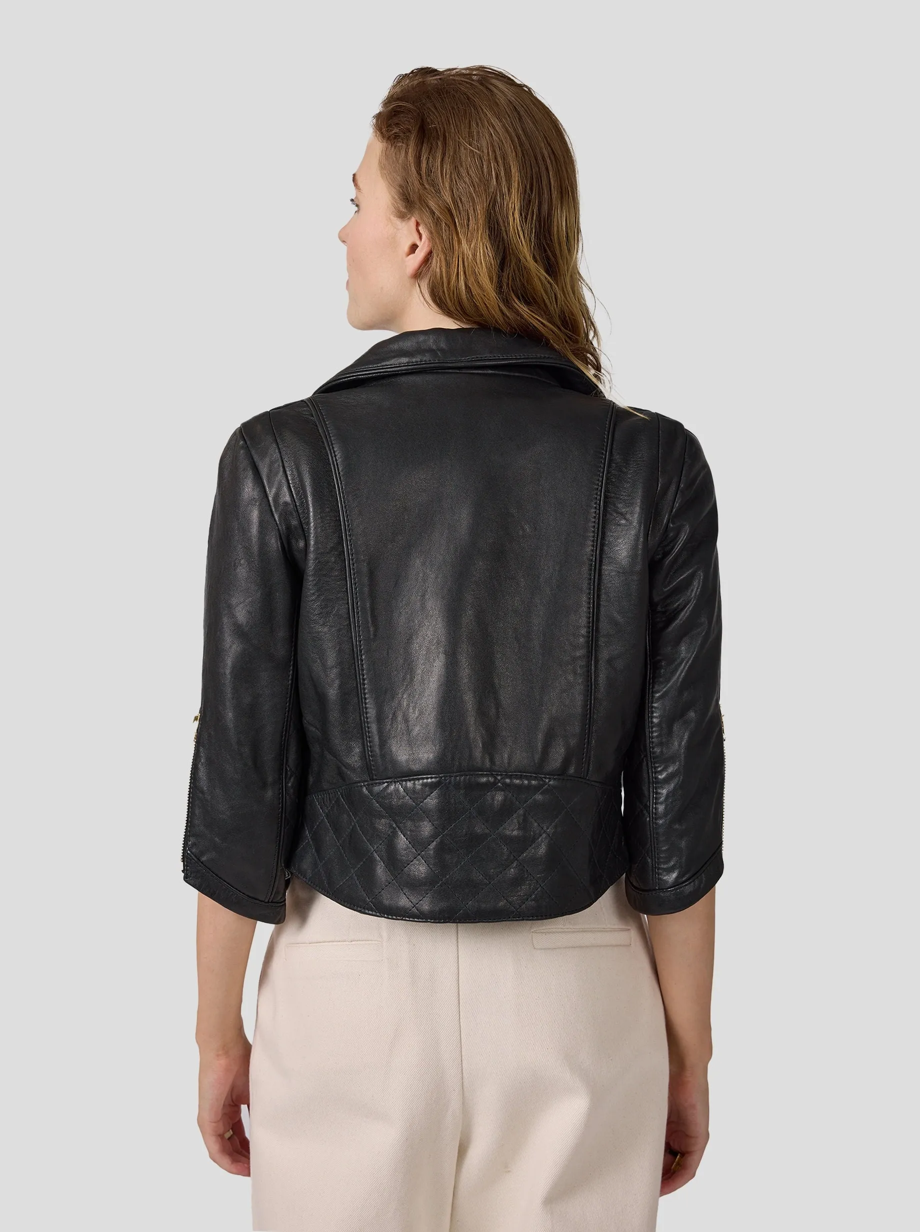 Russel perfecto en cuir noir