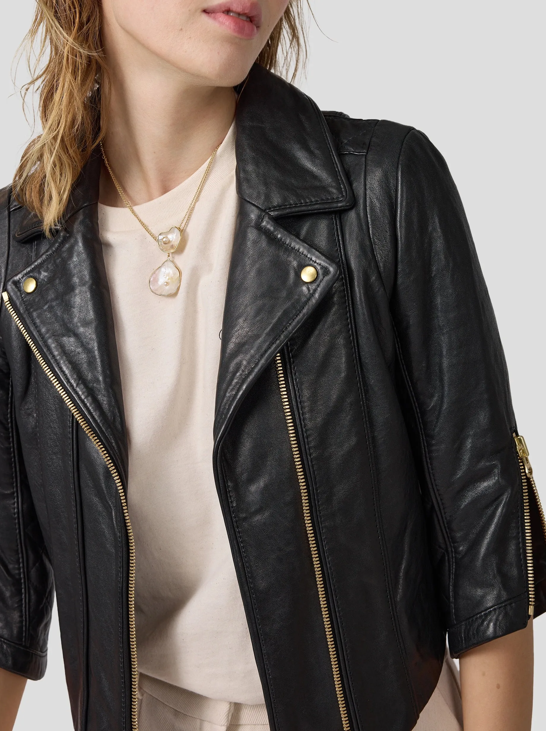 Russel perfecto en cuir noir