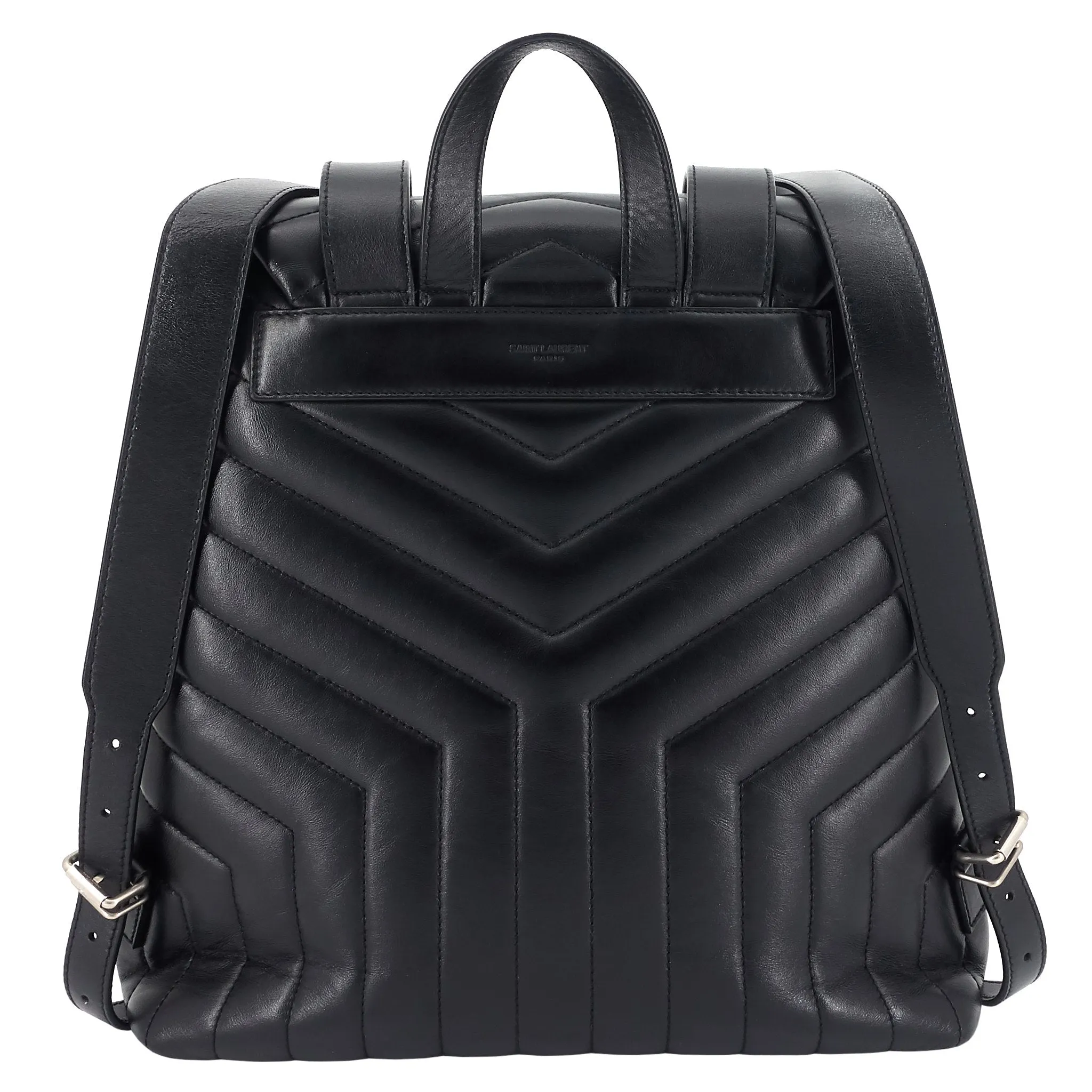 Sac à dos Saint Laurent Loulou Medium Monogram Matelasse Chevron en cuir