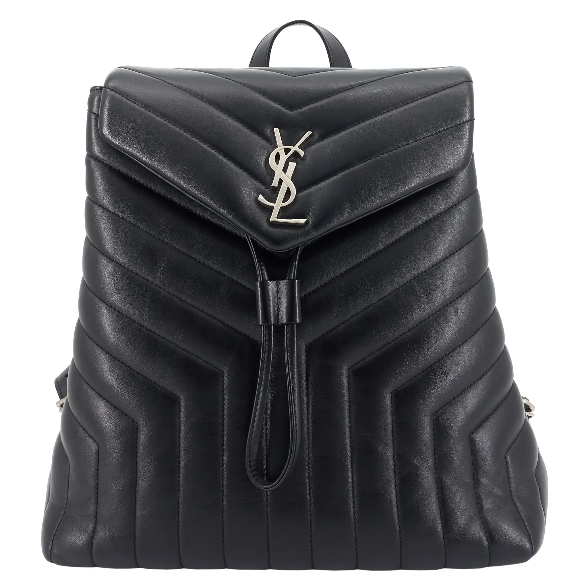 Sac à dos Saint Laurent Loulou Medium Monogram Matelasse Chevron en cuir