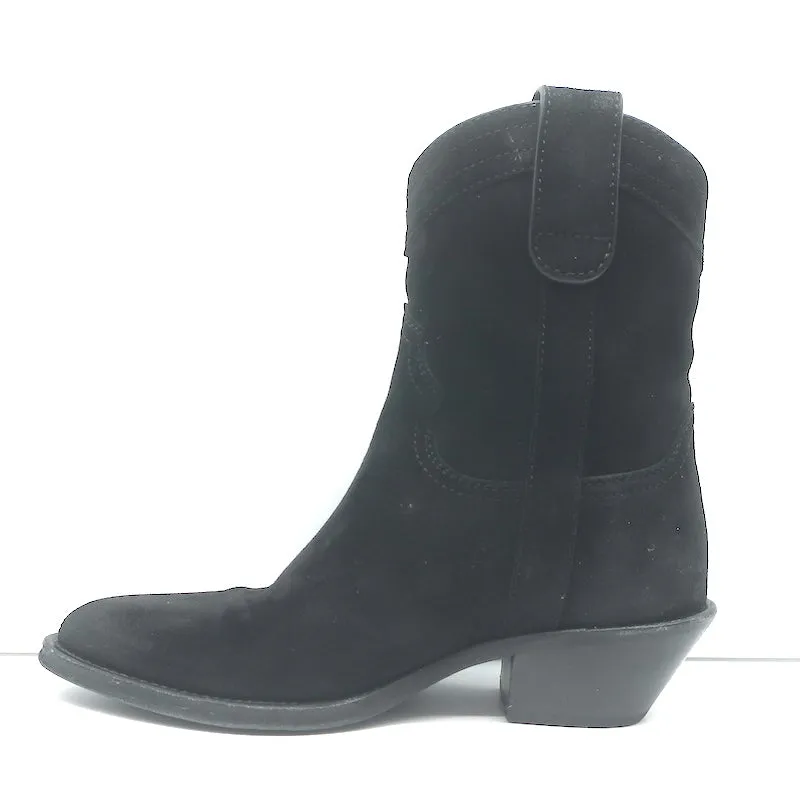 Bottes western courtes Saint Laurent Eastwood en daim noir taille 36.5
