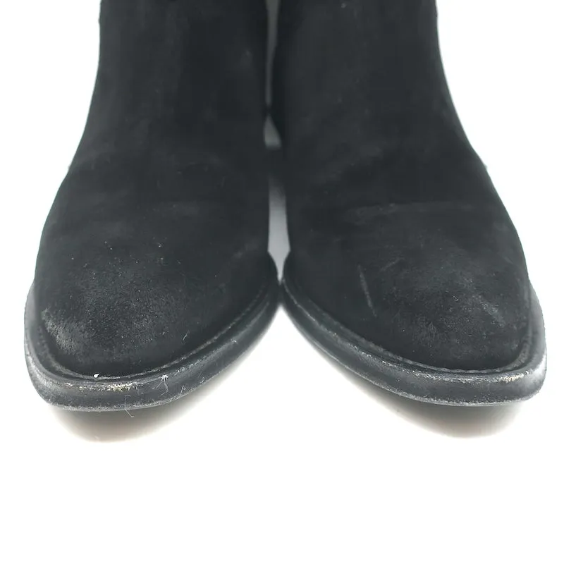 Bottes western courtes Saint Laurent Eastwood en daim noir taille 36.5