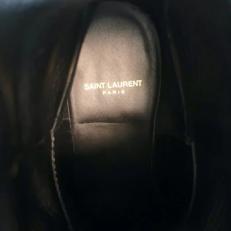 Bottes western courtes Saint Laurent Eastwood en daim noir taille 36.5