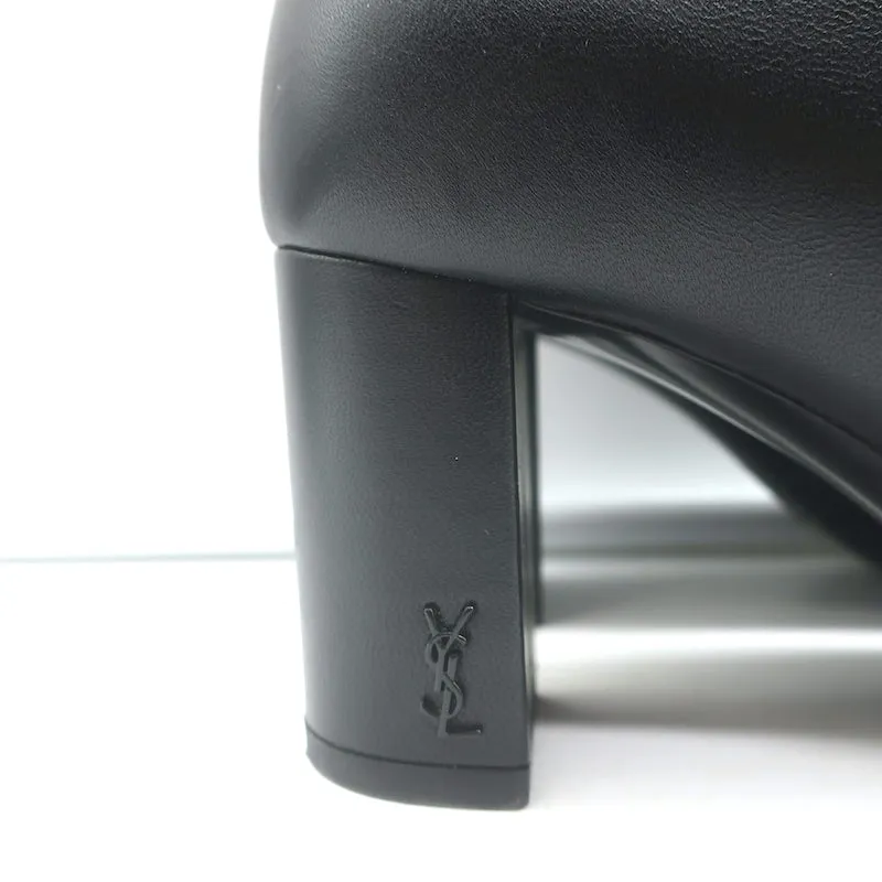 Bottes cheville Lou Saint Laurent en cuir noir taille 36