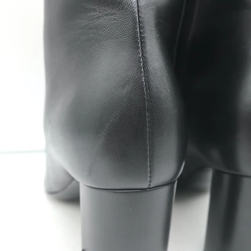 Bottes cheville Lou Saint Laurent en cuir noir taille 36