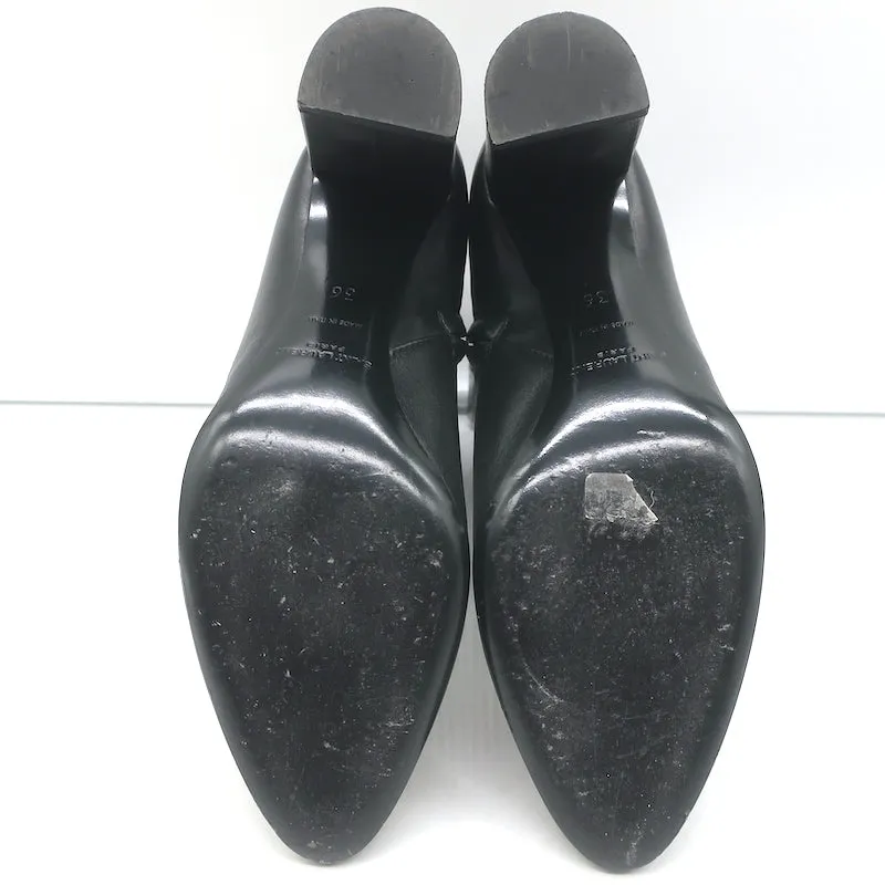 Bottes cheville Lou Saint Laurent en cuir noir taille 36