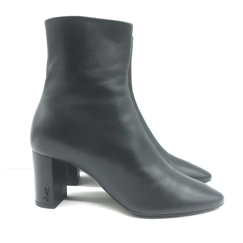 Bottes cheville Lou Saint Laurent en cuir noir taille 36
