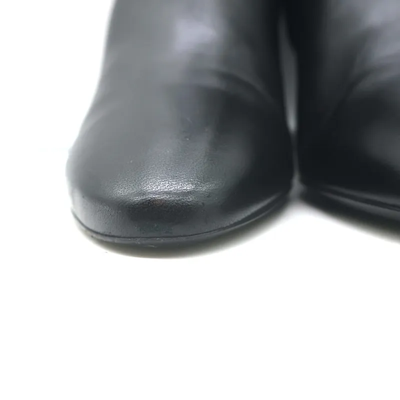 Bottes cheville Lou Saint Laurent en cuir noir taille 36