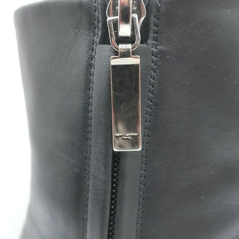 Bottes cheville Lou Saint Laurent en cuir noir taille 36