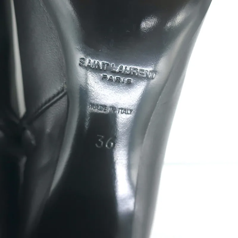 Bottes cheville Lou Saint Laurent en cuir noir taille 36