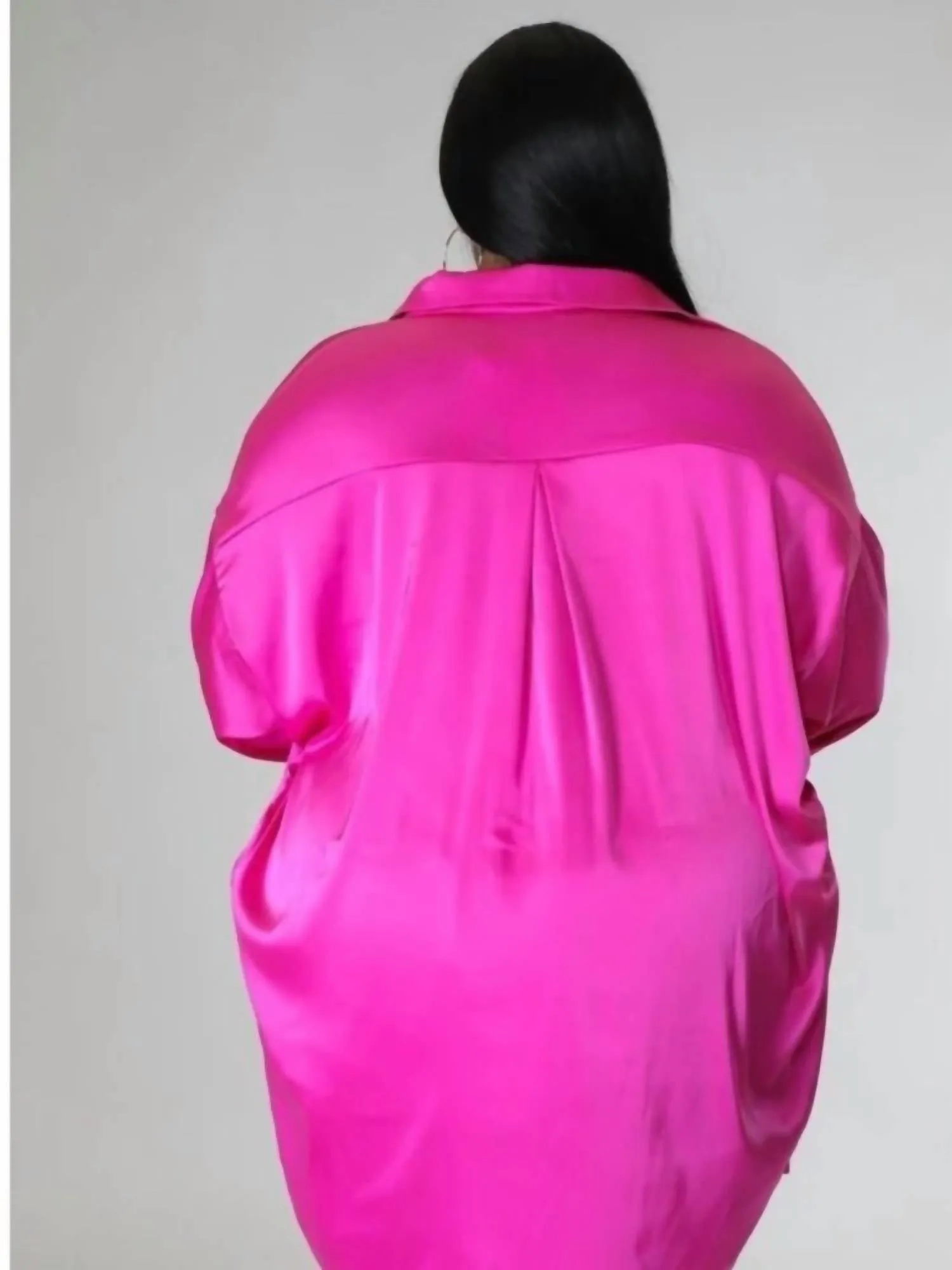 Ensemble Court et Galbé en Satin Rose