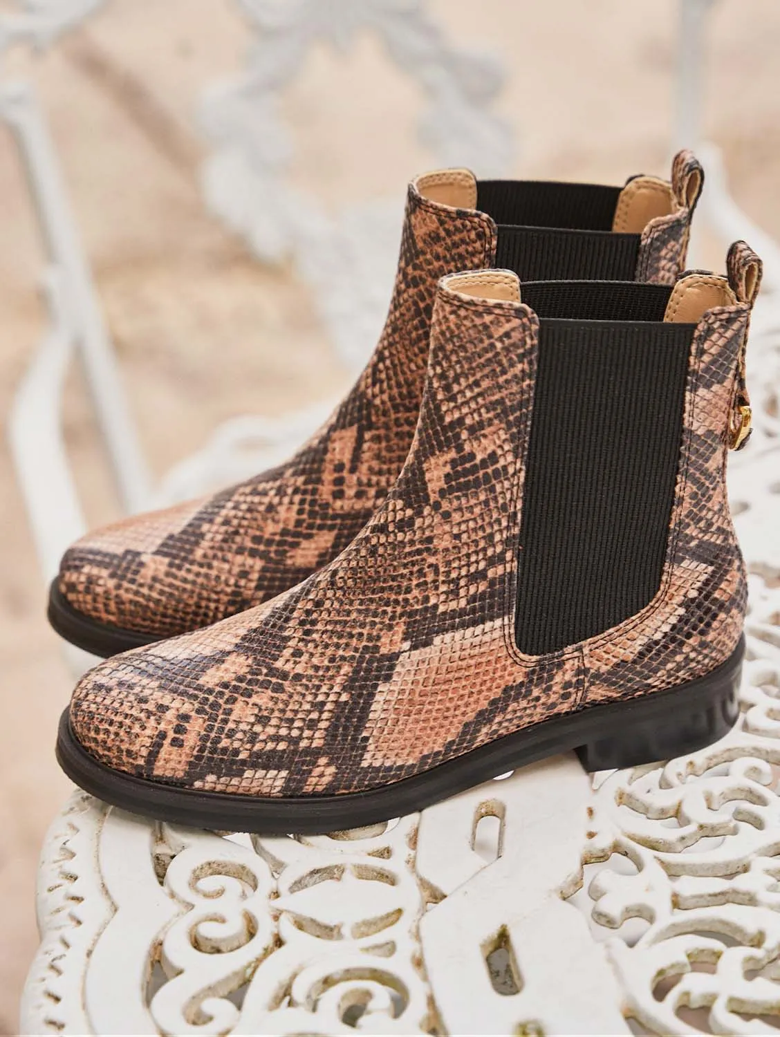 Bottes Chelsea en Simili-Cuir Vegan Secret | Serpent