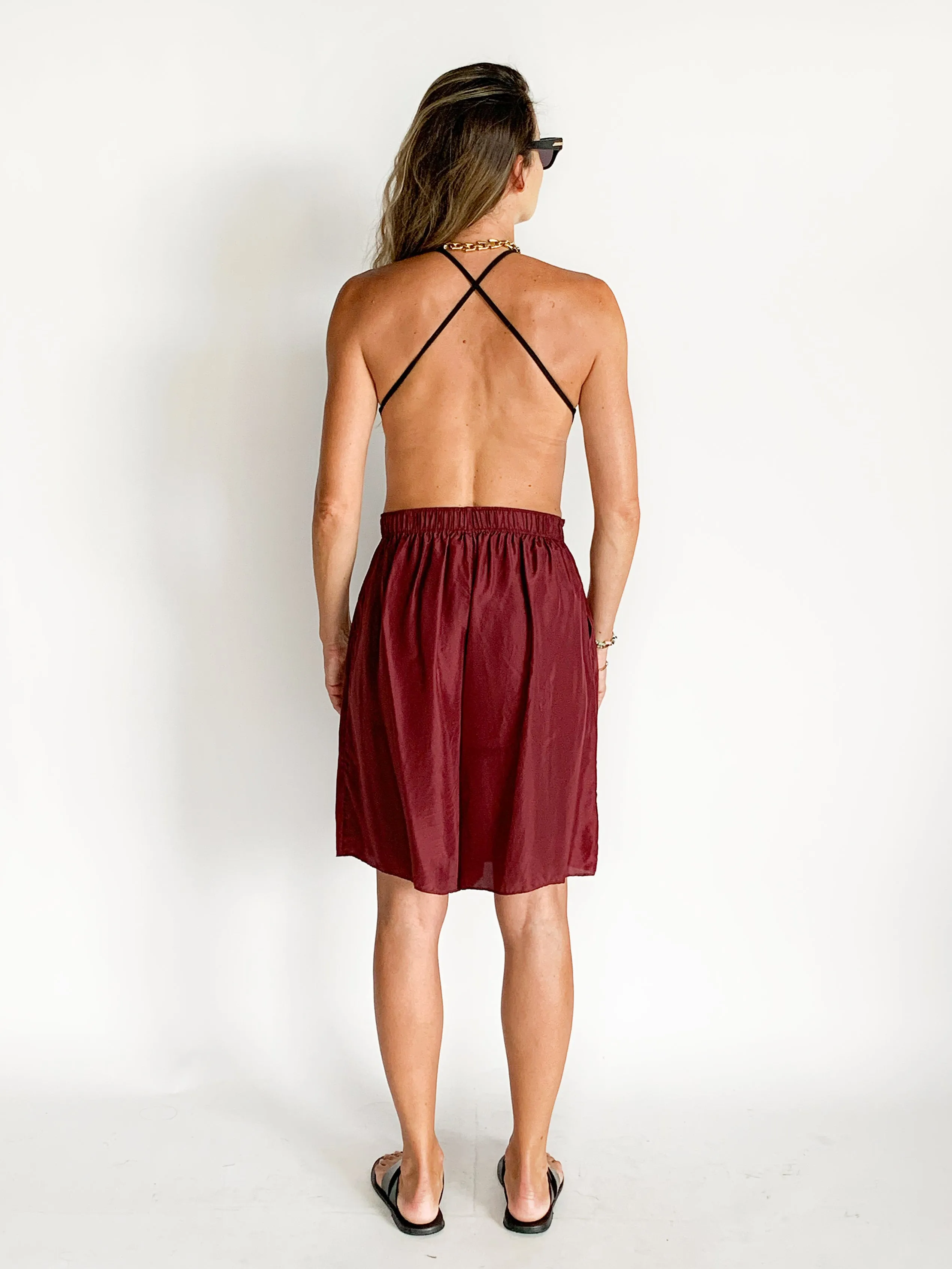 Short en soie
