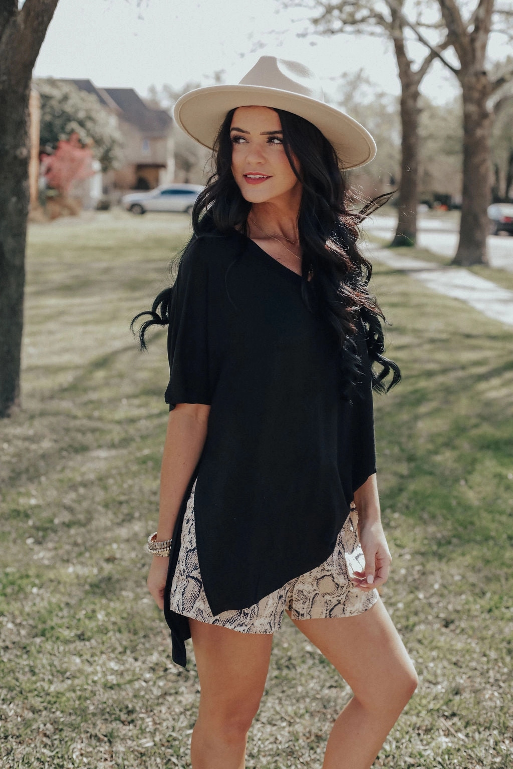 Snake Print Shorts