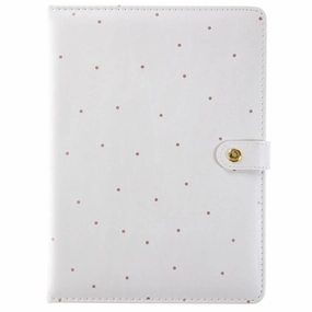 Snap Journal - Pearl With Rose Gold Dots
